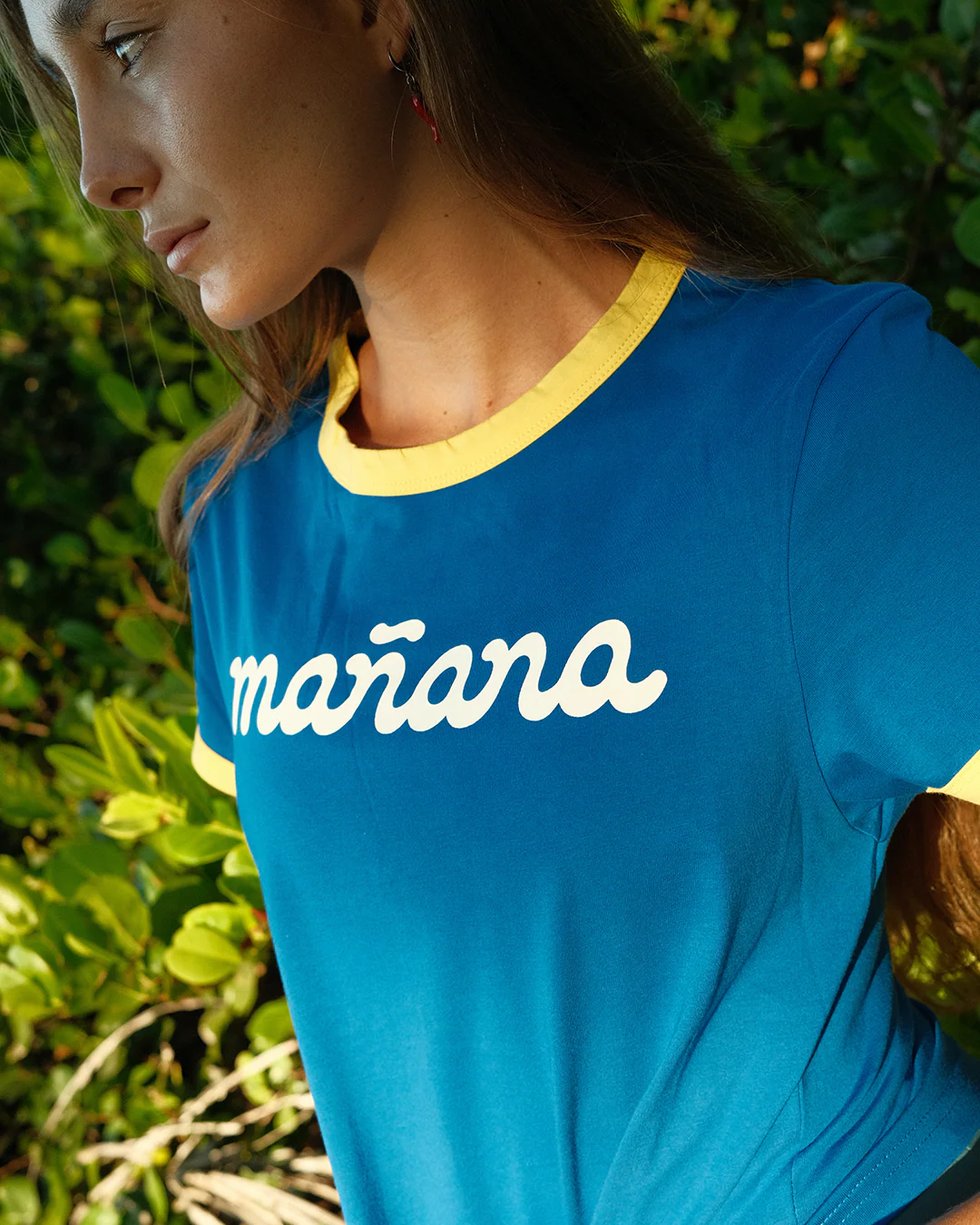 Cropped Ringer Tee - Blue - Image 6