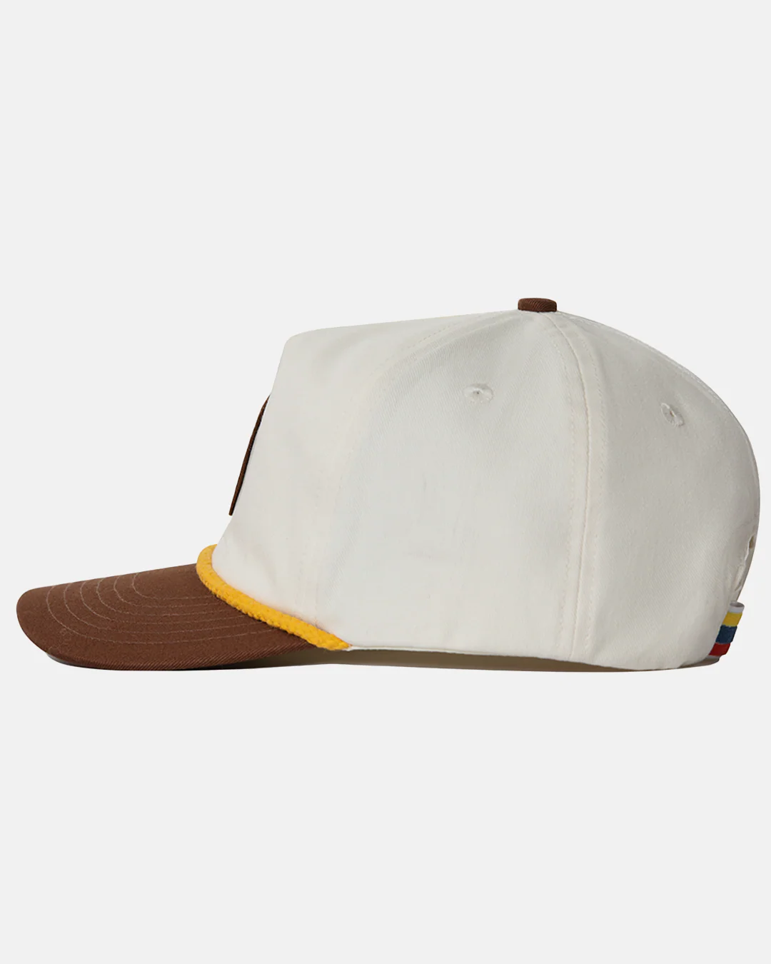 Hibiscus Twill Hat - Off White / Brown - Image 3