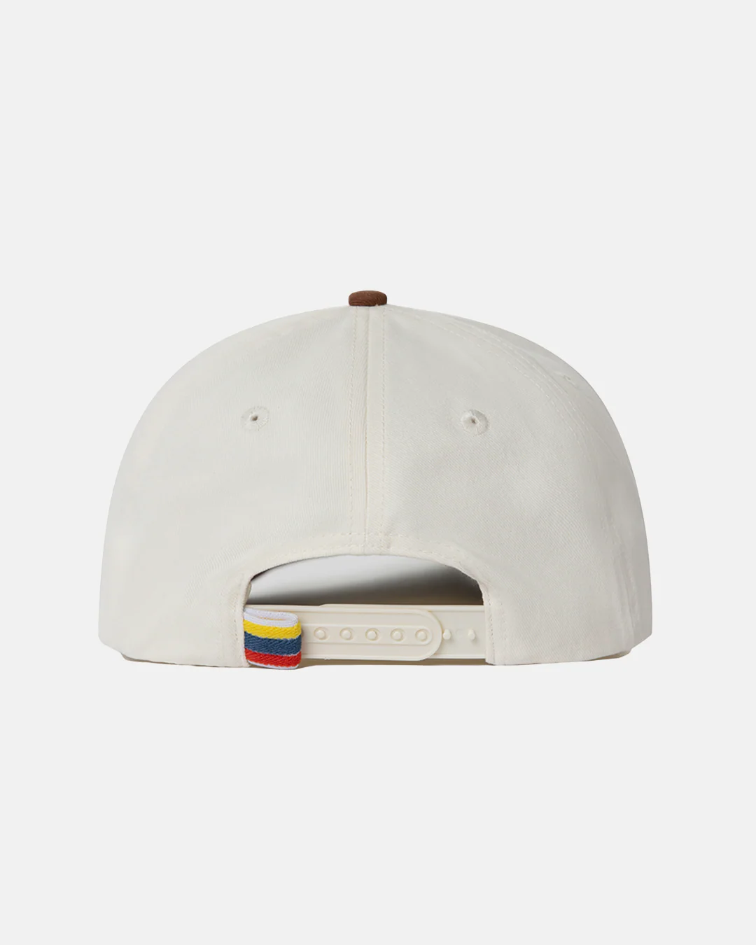 Hibiscus Twill Hat - Off White / Brown - Image 4