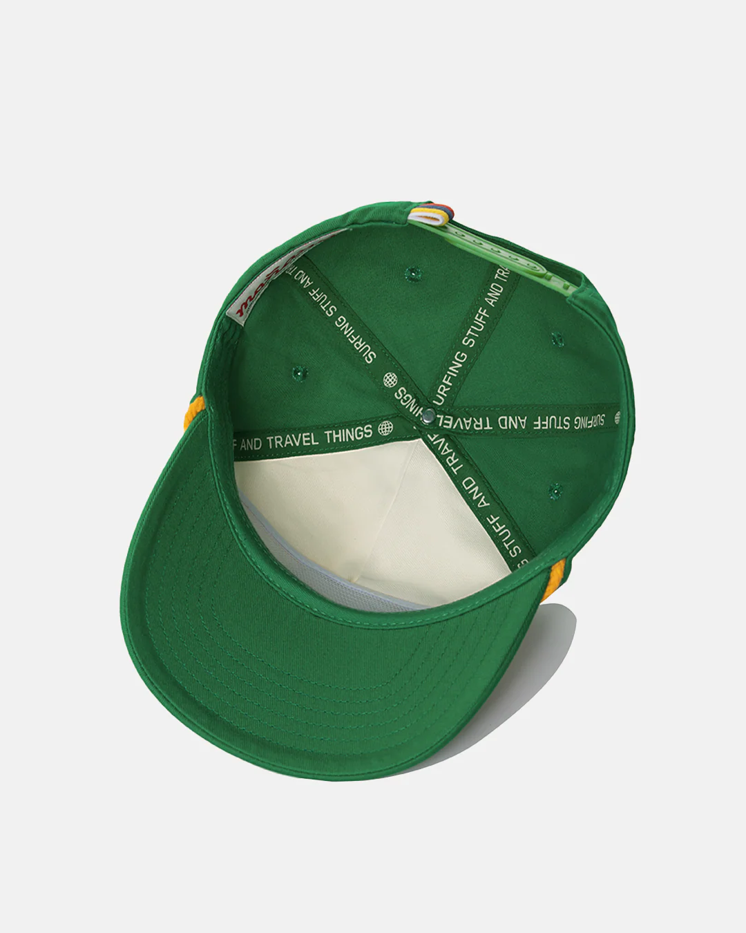 Hibiscus Twill Hat - Off White / Green - Image 5
