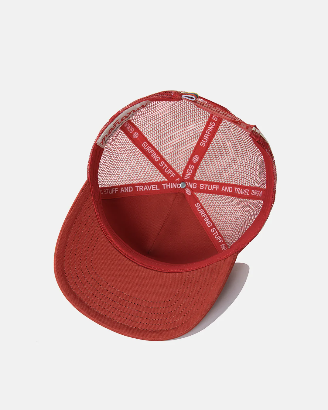 Mesh Back "M" Trucker - Red - Image 5