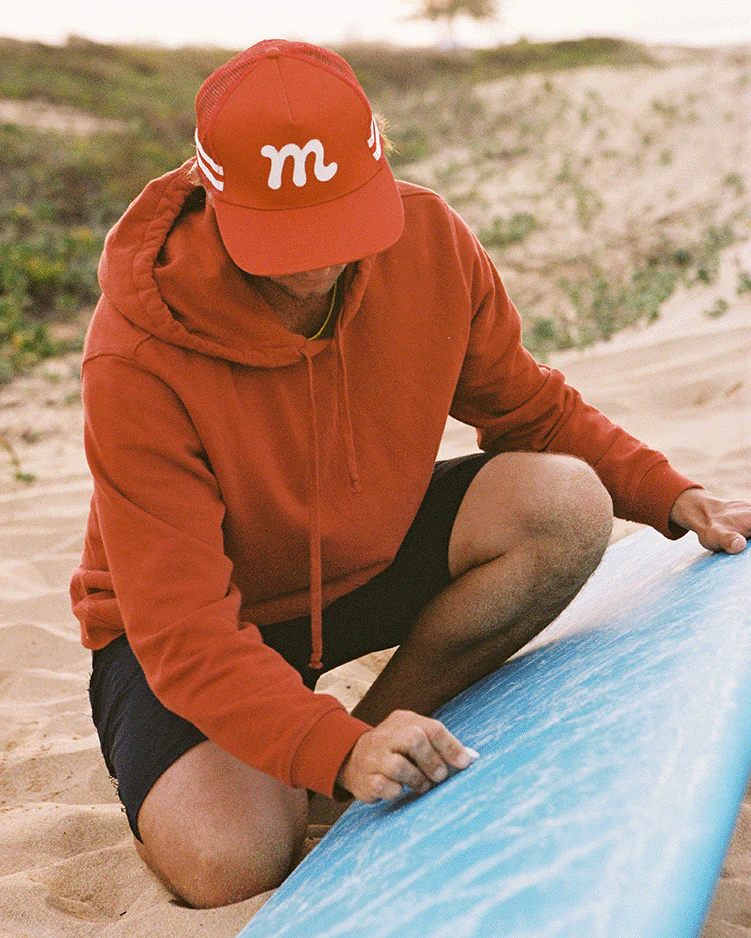 Mesh Back "M" Trucker - Red - Image 6
