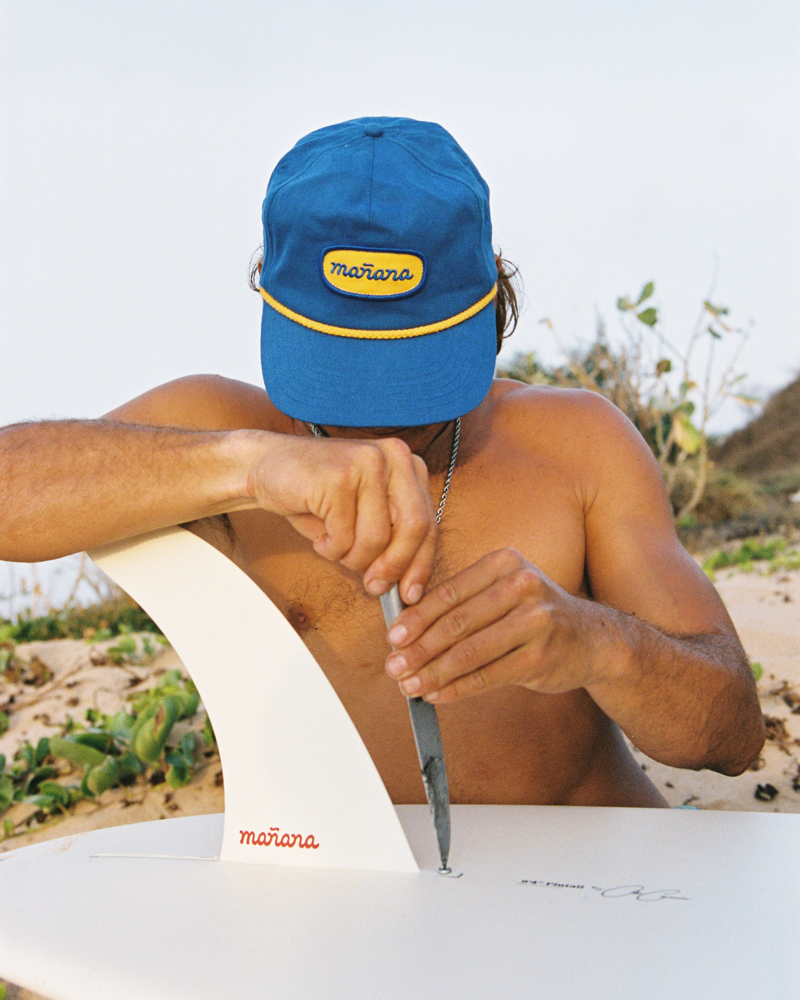 Mono Blue Twill 5 Panel - Image 6